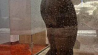Shower session in budapest turns into solo bbc play