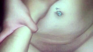 Asian babe rides big dick until huge creampie fills her