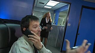 Nympho Manager Demands Hard Fuck From Her Employee At Office