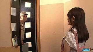 Asian Housewife Uses Clumsy Delivery Guy For Orgasm