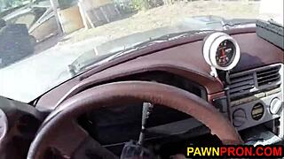 bimbo pawns her ugly car and pussy