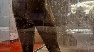 Shower session in budapest turns into solo bbc play