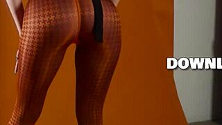 sexy teen 18+ model posing in sexy leggings and all natural teen 18+ enjoyed it