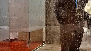Shower session in budapest turns into solo bbc play