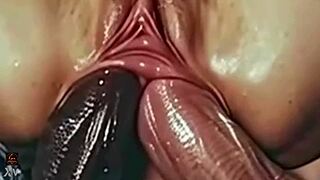 Dp vaginal with friend of cuckold ends inside