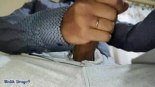 malik drago jerks big dick at work