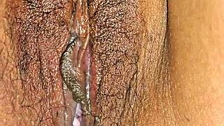 Cum On Pussy Up Close For Latina Milf Wife