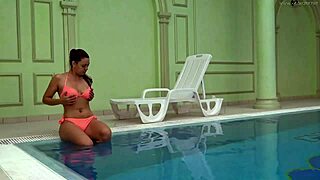 Hungarian teen sazan cheharda swims naked and teases
