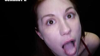 thats it eve now swallow every drop from the gloryhole