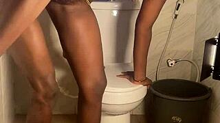 Homemade hot fun in the bathroom