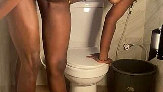 Homemade hot fun in the bathroom