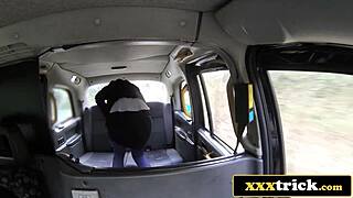 Cab Driver Couldnt Resist Those Enormous Fake Bimbo Titties