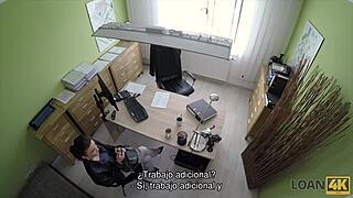 Loan4k slutty fraces quiere probar la polla de su gerente de prestamos