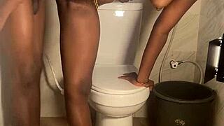 Homemade hot fun in the bathroom