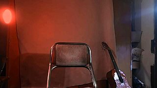 Muscular chinese bodybuilder plays guitar then fucks hard