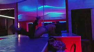 dancing nude at the strip club tonight