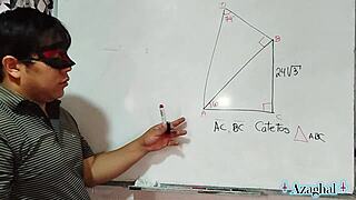 student solves math problems in bedroom