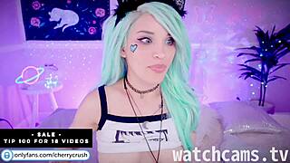 cherry crush shows off on webcam for watchcams tv viewers