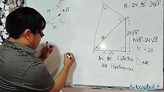 student solves math problems in bedroom