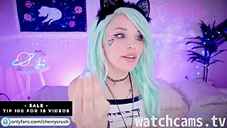 cherry crush shows off on webcam for watchcams tv viewers
