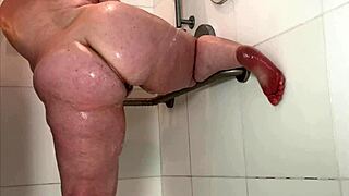 curvy cutie bea york enjoys shower