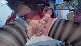 Crossdresser Shoots Cum Twice With E-Stim