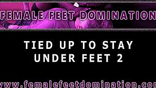 emma tied up by dominant grace foot smelling and worship