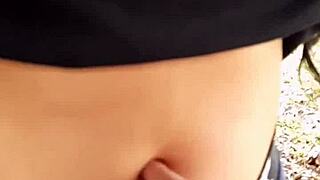 i stop to admire her navel