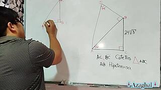 student solves math problems in bedroom
