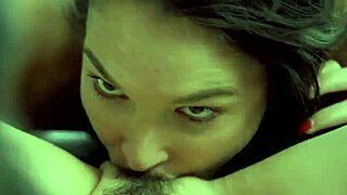 Olive glass milf gets hairy cunt licked