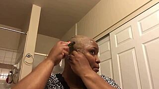 milf at home first time shaving her head smooth