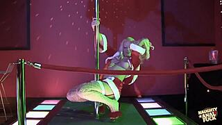 The club gets raunchy once the busty stripper and naughty waitresses start the anal gangbang