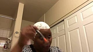 milf at home first time shaving her head smooth