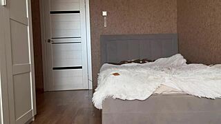 arab stepmom shows sexy legs in pantyhose to stepson