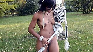 Dancing With Bones Outdoor With Scottish Pornstar