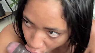 She records herself sucking big cock!