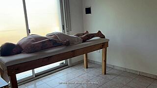 Grateful Stepdaughter Gives Her Stepfather A Special Massage