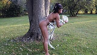 Dancing With Bones Outdoor With Scottish Pornstar