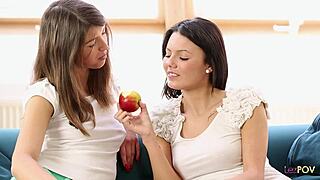 A lesbian can never get enough of tiny 18+ vibrator stimulations