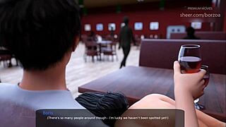 50 - horny milf linda blowjob her little 18+ boy in a restaurant dubbing - milfy city