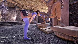 Lara feels statue's massive secret power