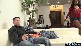 Ebony teen stepdaughter skyler nicole gets reward on big cock