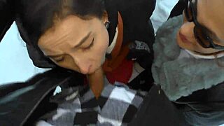 two hot girls warm that cock outside