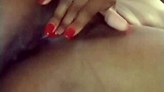 ebony beauty plays with her pussy in slow motion