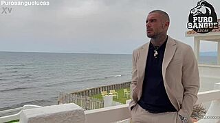 Muscular Businessman Jerks Off In Villa