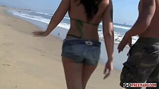 sexy beach slut goes home with him and takes it melina mason