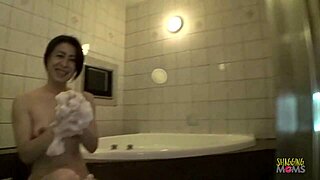 A shower a bath a cock suck and a good bed fuck for the asian mature lady