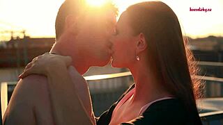 Porn valentine rooftop romance and romantic hardfucking