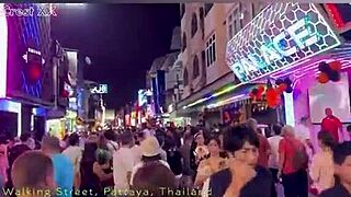 walking down walking street in pattaya on halloween
