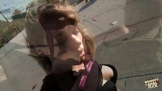 horny blonde sucks fat cock then gets ass fucked